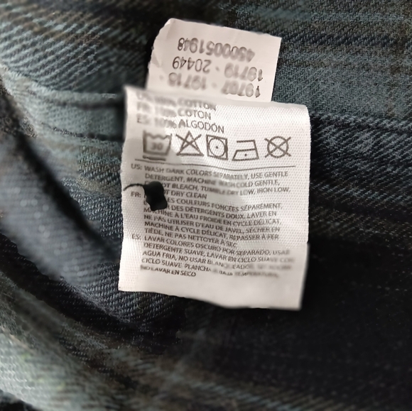 Fox Racing Men's Long sleeve Plaid Flannel button down shirt.  Size L - Picture 5 of 9